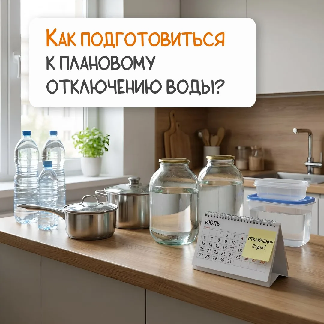 Плановое отключение воды — повод подготовиться, а не паниковать 🛀

Раз в год управляющие компании п