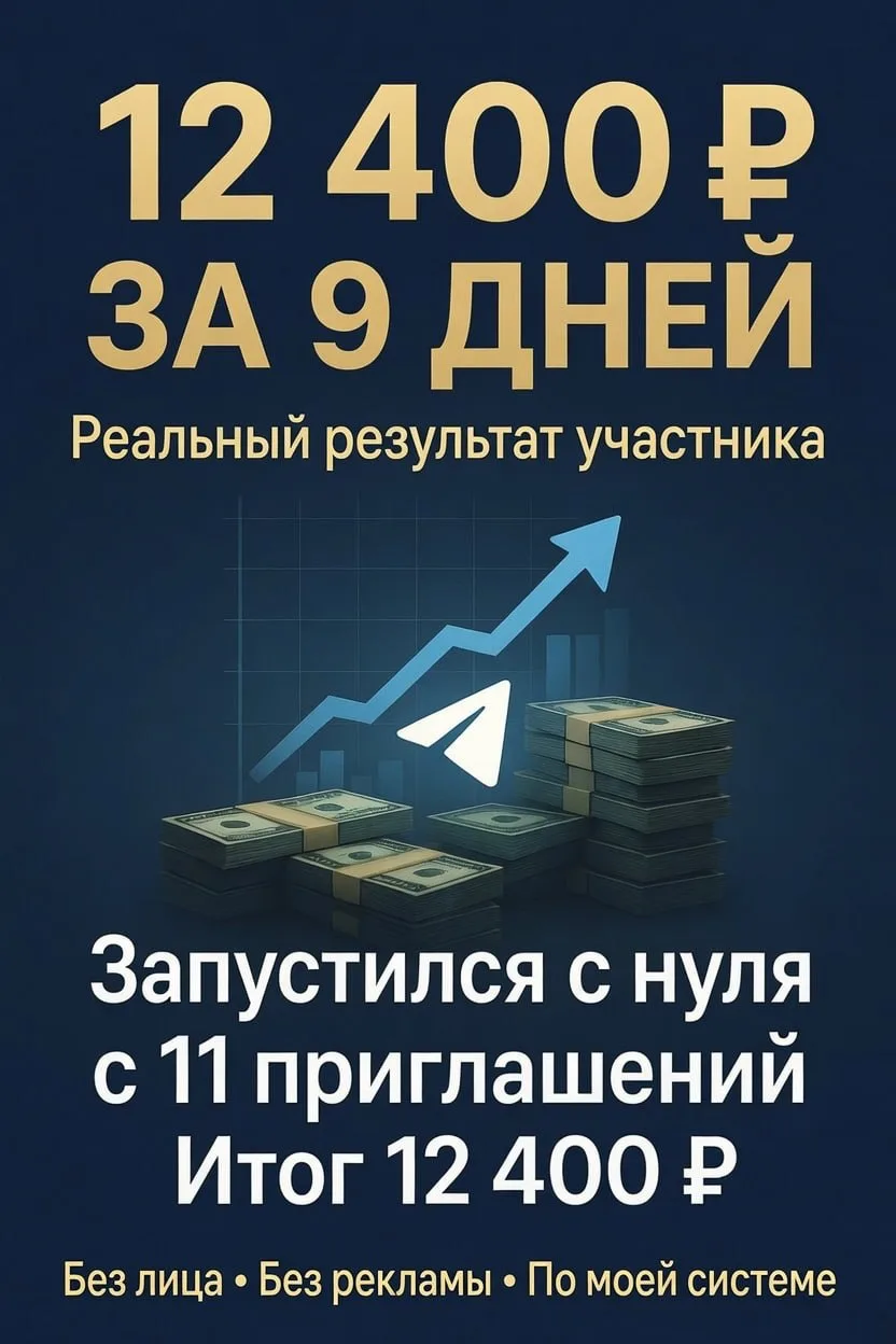 🔥 Мини-кейс: как я помог человеку заработать первые 12 400 ₽ за 9 дней
