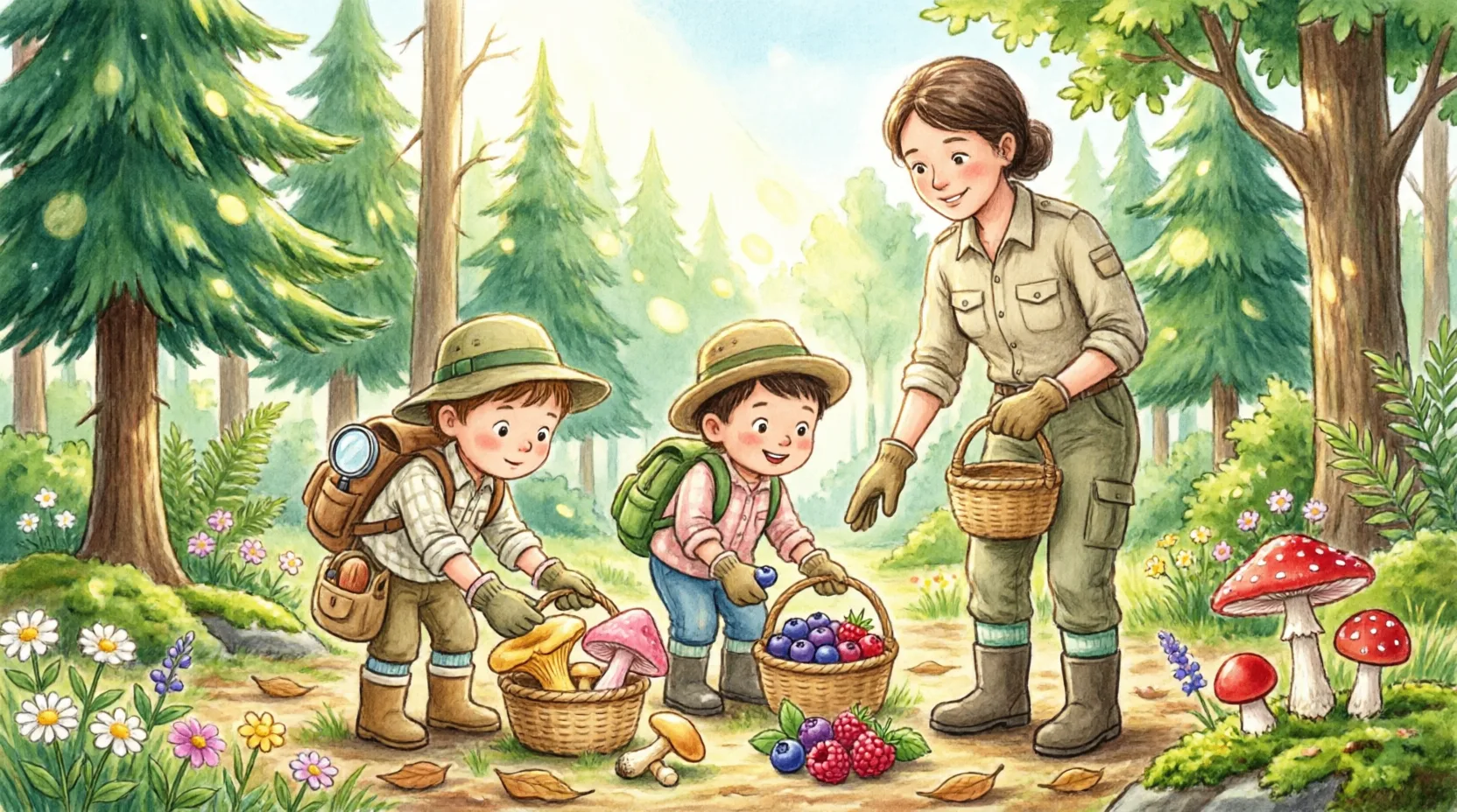 🌳 Безопасность в лесу 🌳
☀️Лето — отличное время для прогулок на природе, но в лесу важно быть особ