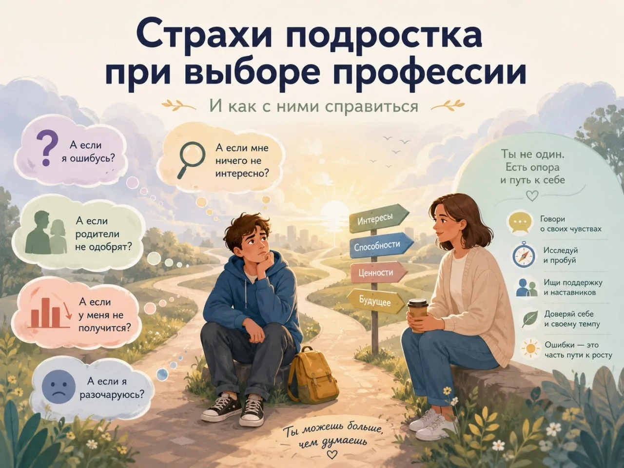 «А вдруг я выберу не то?»
Страхи подростка при выборе профессии — и как с ними справиться

Один из с