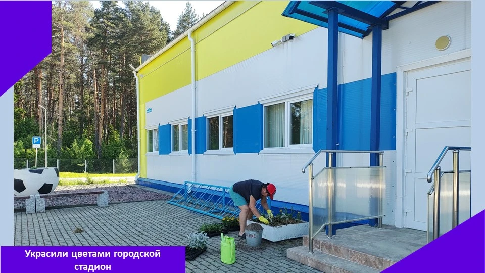 Сотрудники МКУ ДО «СШ» присоединились к акции по украшению нашего города.