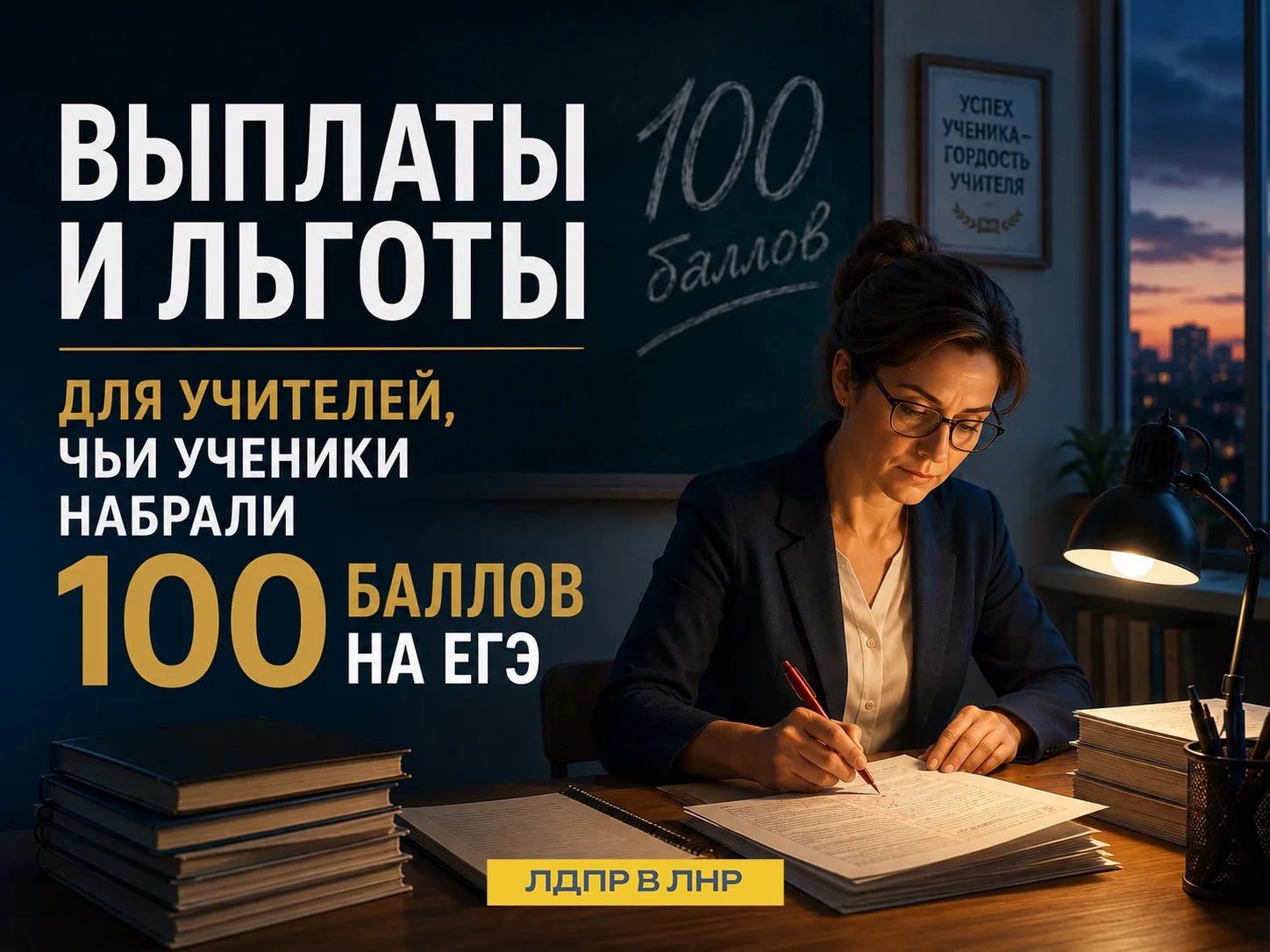 ⚡️ЛДПР предложила выплачивать учителям по 100 тысяч рублей за каждого стобалльника ЕГЭ

Председатель