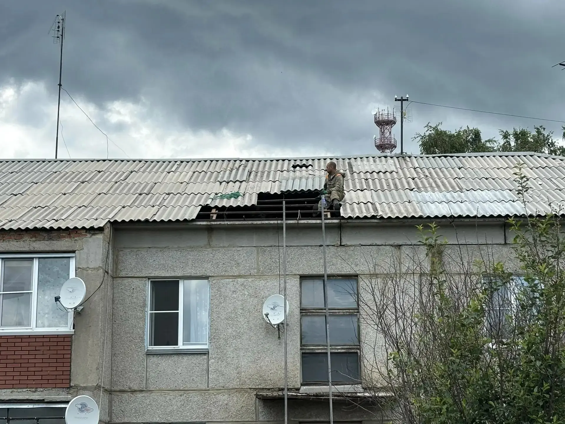 В Нагайбакском округе продолжаются восстановительные работы после прошедшей несколько д...