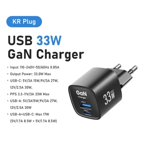 Зарядка GaN 33W с двумя портами