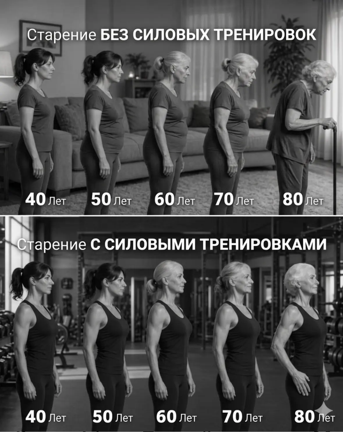 Ты не теряешь мышцы, потому что стареешь. А стареешь в 2 раза быстрее, потому что не тр...