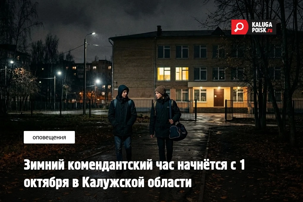 С 1 октября в Калужской области для несовершеннолетних начинает действовать "зимнее" вр...