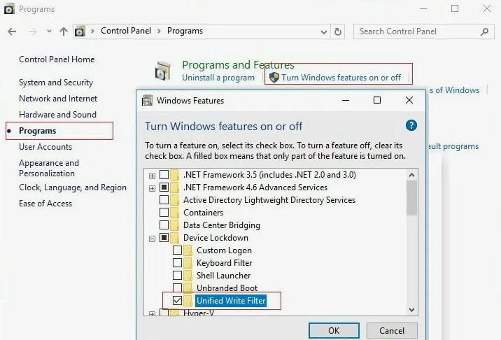 📌 Как включить Unified Write Filter в Windows 10.

✅ Write Filter, UWF), который позволит защитить 