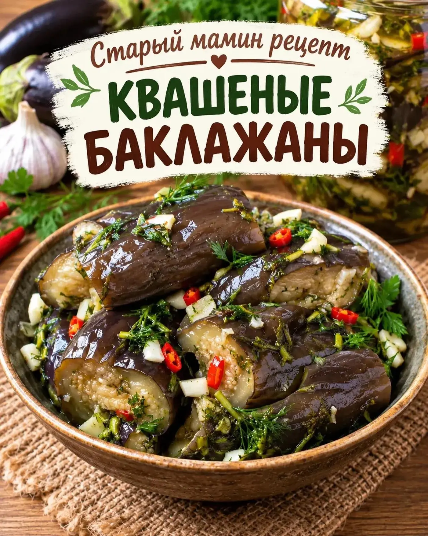 Квашеные баклажаны - старый домашний рецепт 🍆
