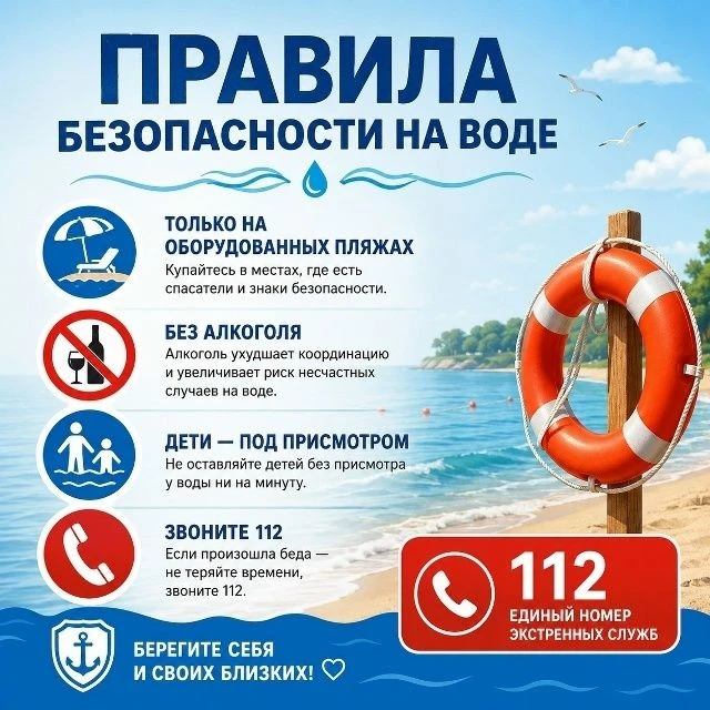 🌊Безопасность на воде — прежде всего!
