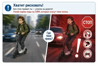 Катаешься на электросамокате, гироскутере или моноколесе? Запомни главные правила движе...