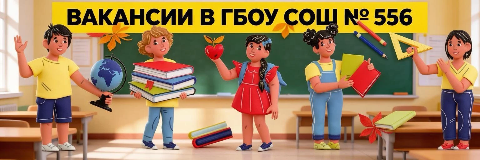 ГБОУ СОШ № 556 приглашает профессионалов в дружную команду! 🎒
Нам нужны яркие личности, готовые заж