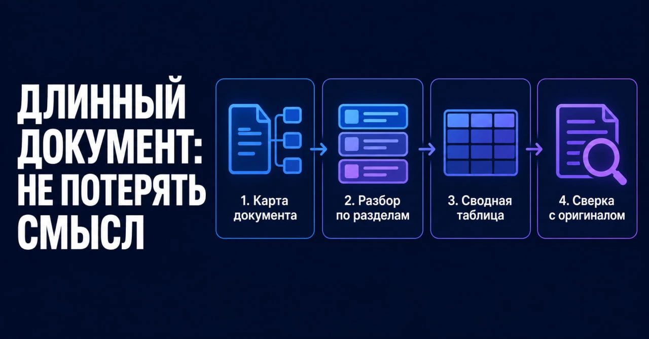📑 Длинный документ: как не потерять смысл при разборе с ИИ