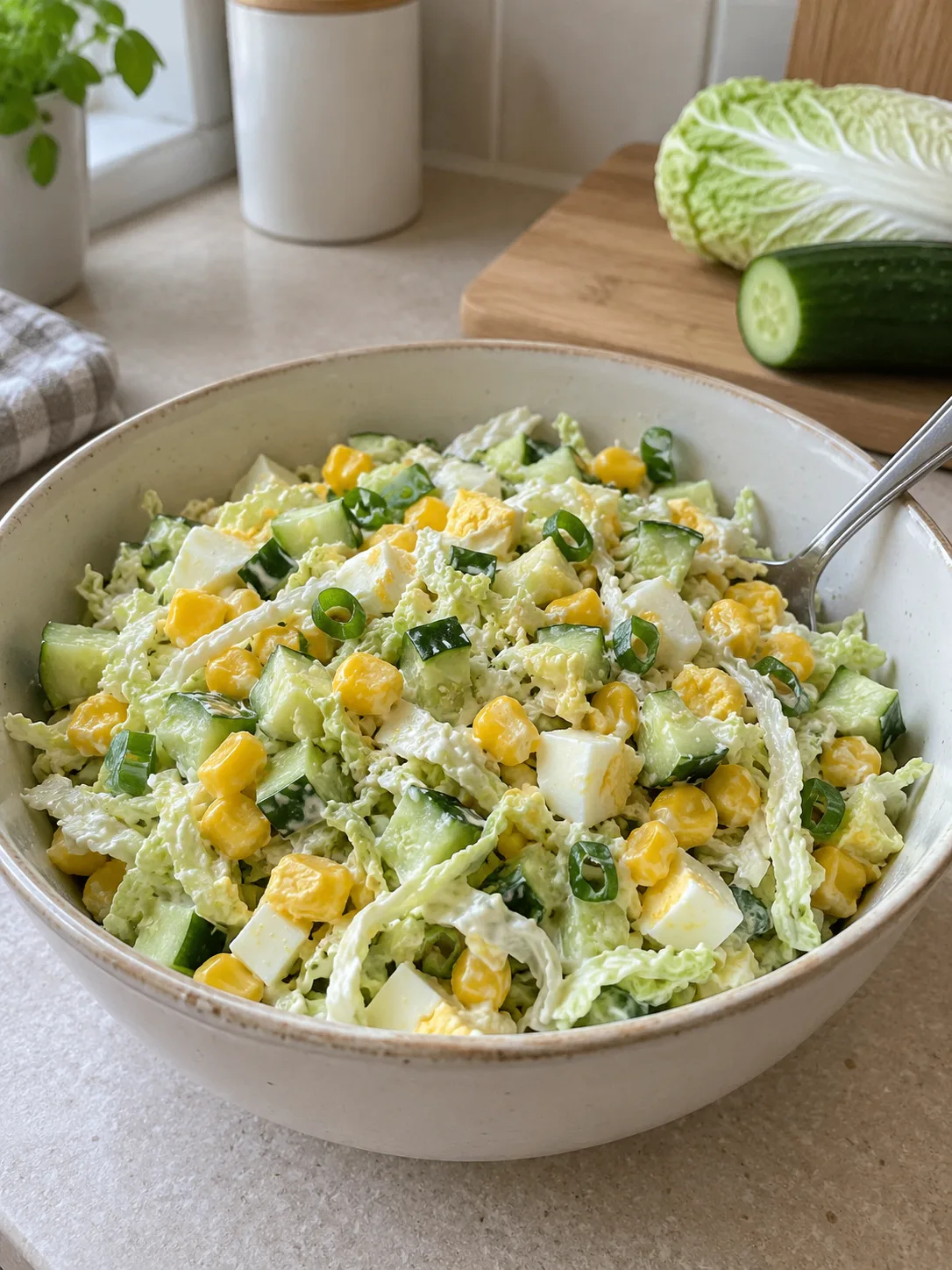 Салат с пекинской капустой за 15 минут 🥗Простой, свежий и одновременно сытный салат. Г...