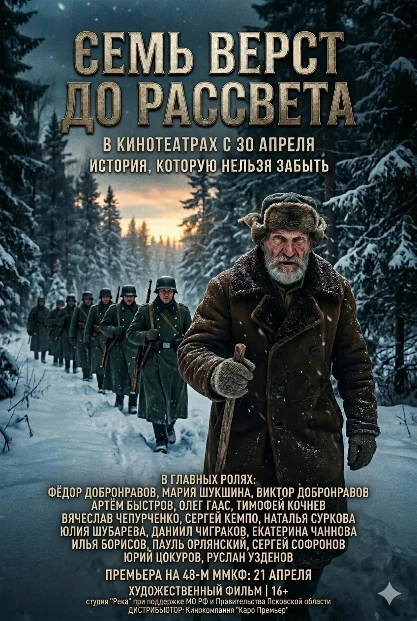 В преддверии Дня Победы в прокат выходит фильм «Семь верст до рассвета»
