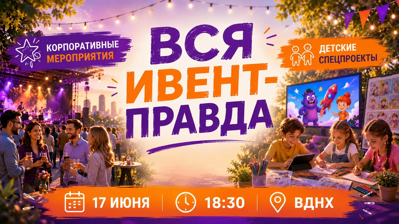 Вся ивент-правда, тренды корпоративных мероприятий и детские проекты ⚡️