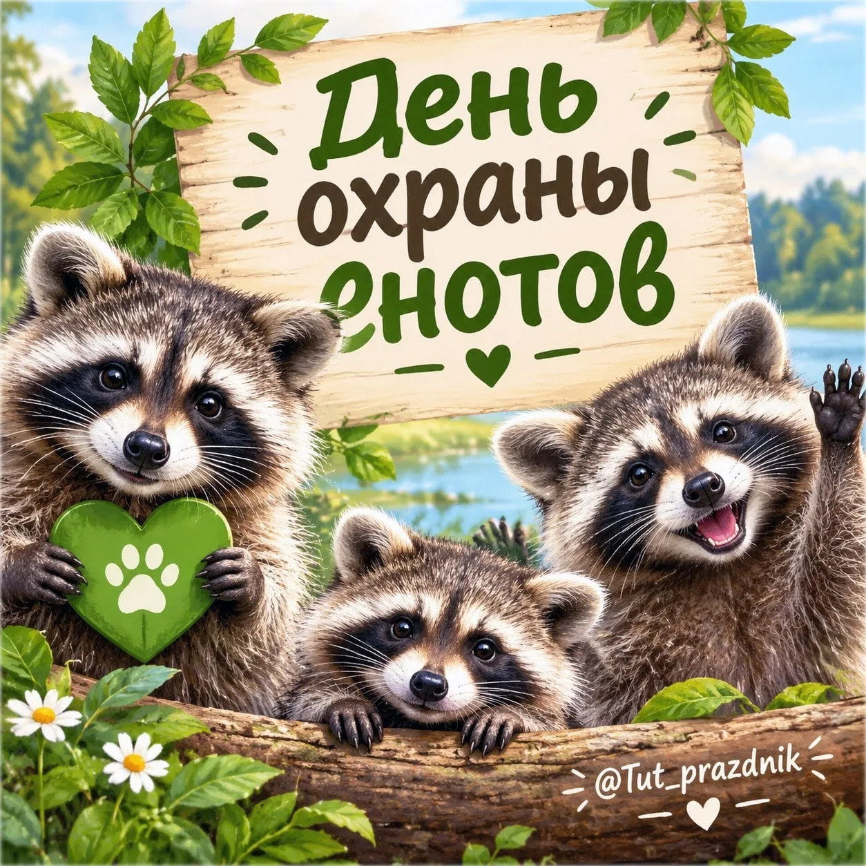 🦝🌿 1 октября — Международный день охраны енотов
