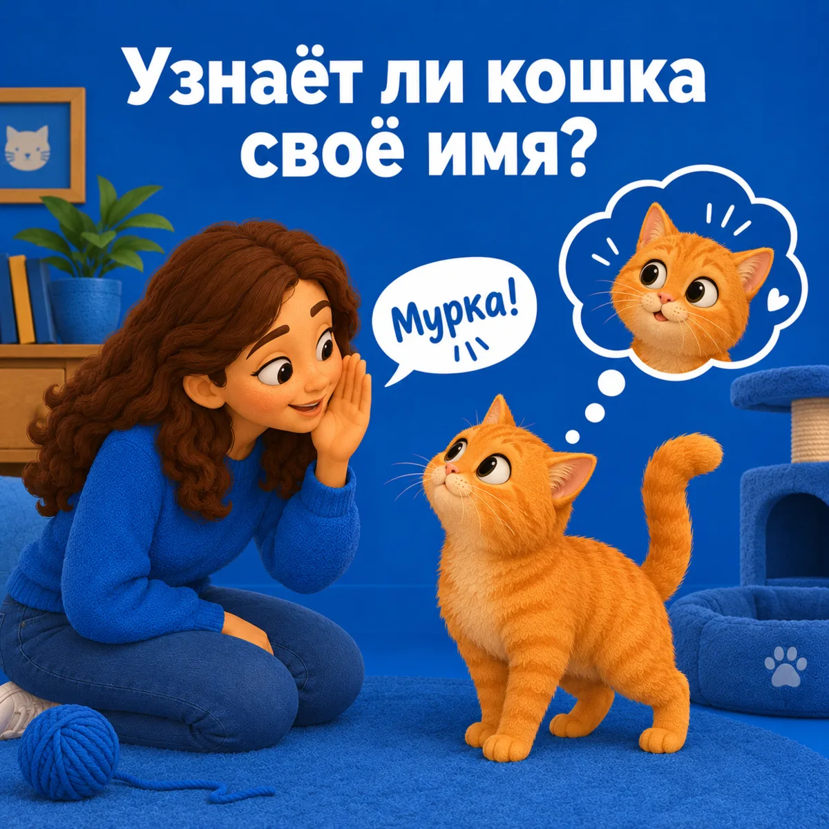 🐱 Узнаёт ли кошка своё имя?