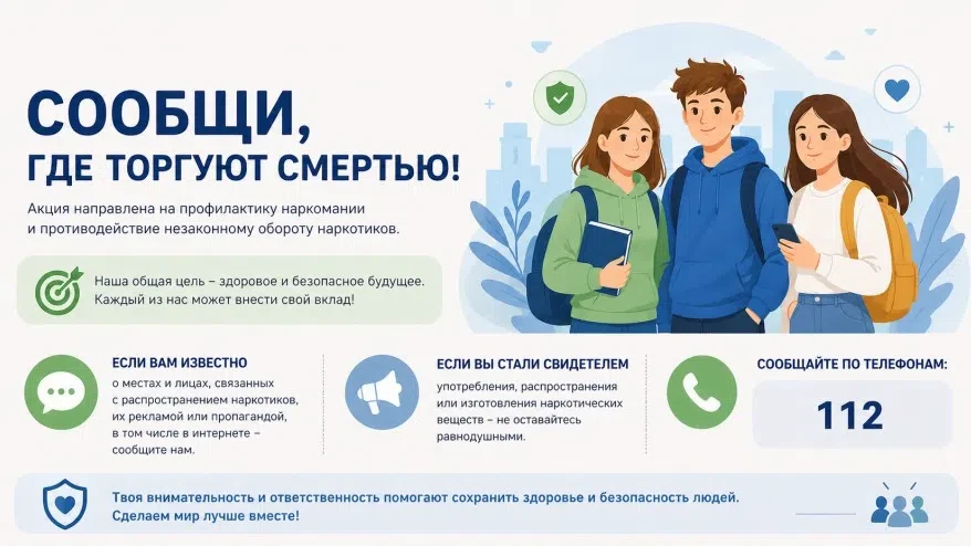 🆘Акция «Сообщи, где торгуют смертью» 
 
❗Акция «Сообщи, где торгуют смертью» — это общероссийское м