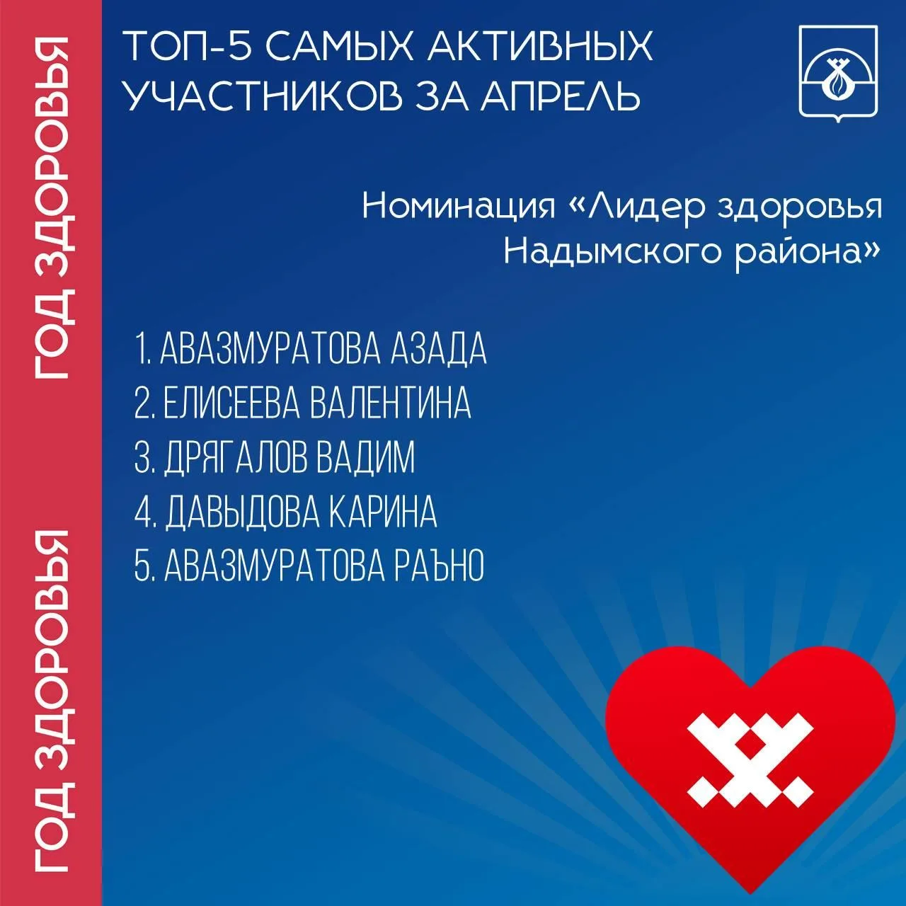 📍Конкурс «Здоровый Надымский район начинается с тебя» продолжается