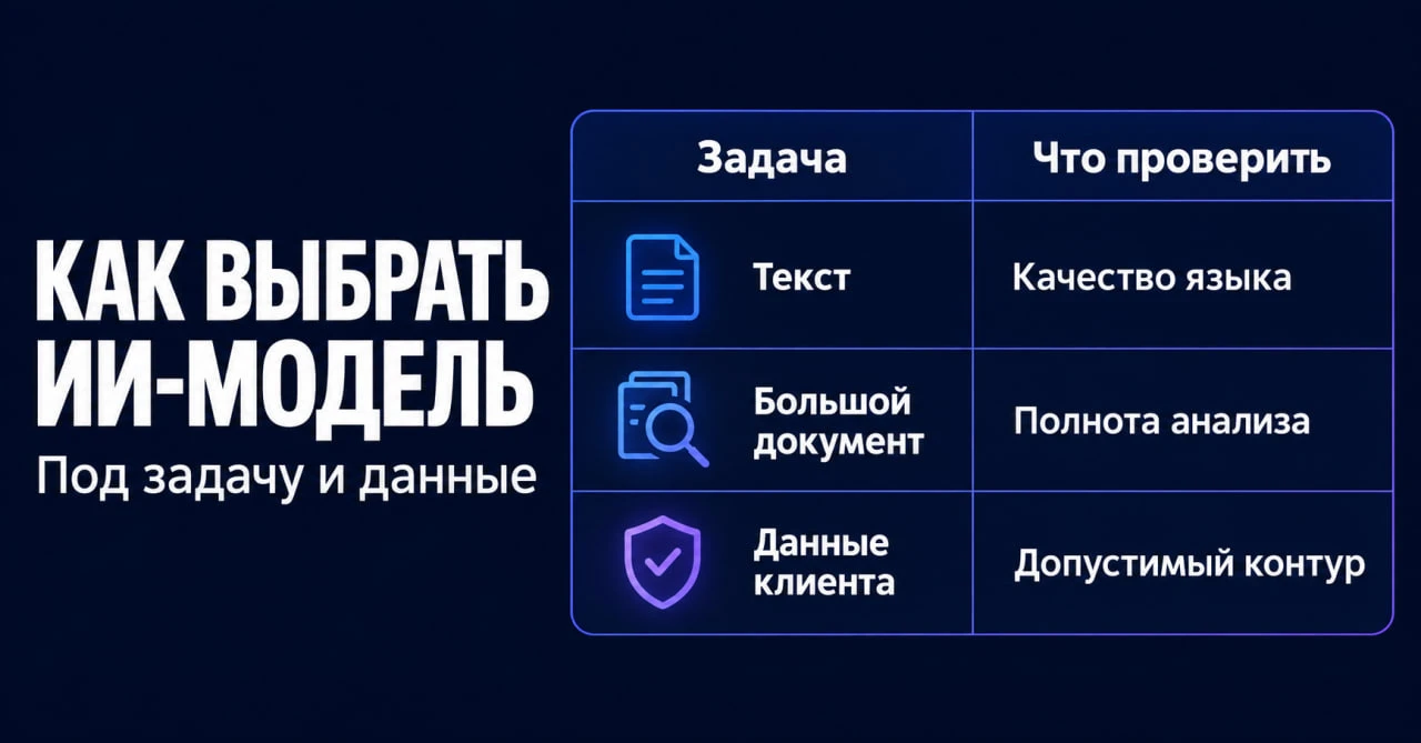🧩 Российские и зарубежные ИИ-модели: как выбирать под задачу