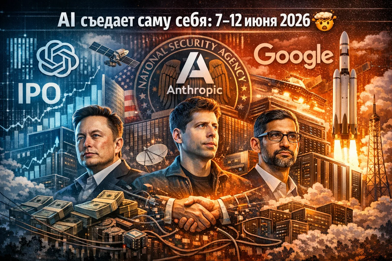 AI съедает саму себя: 7–12 июня 2026 🤯

OpenAI подала конфиденциальную форму S-1. Anthropic внедряе