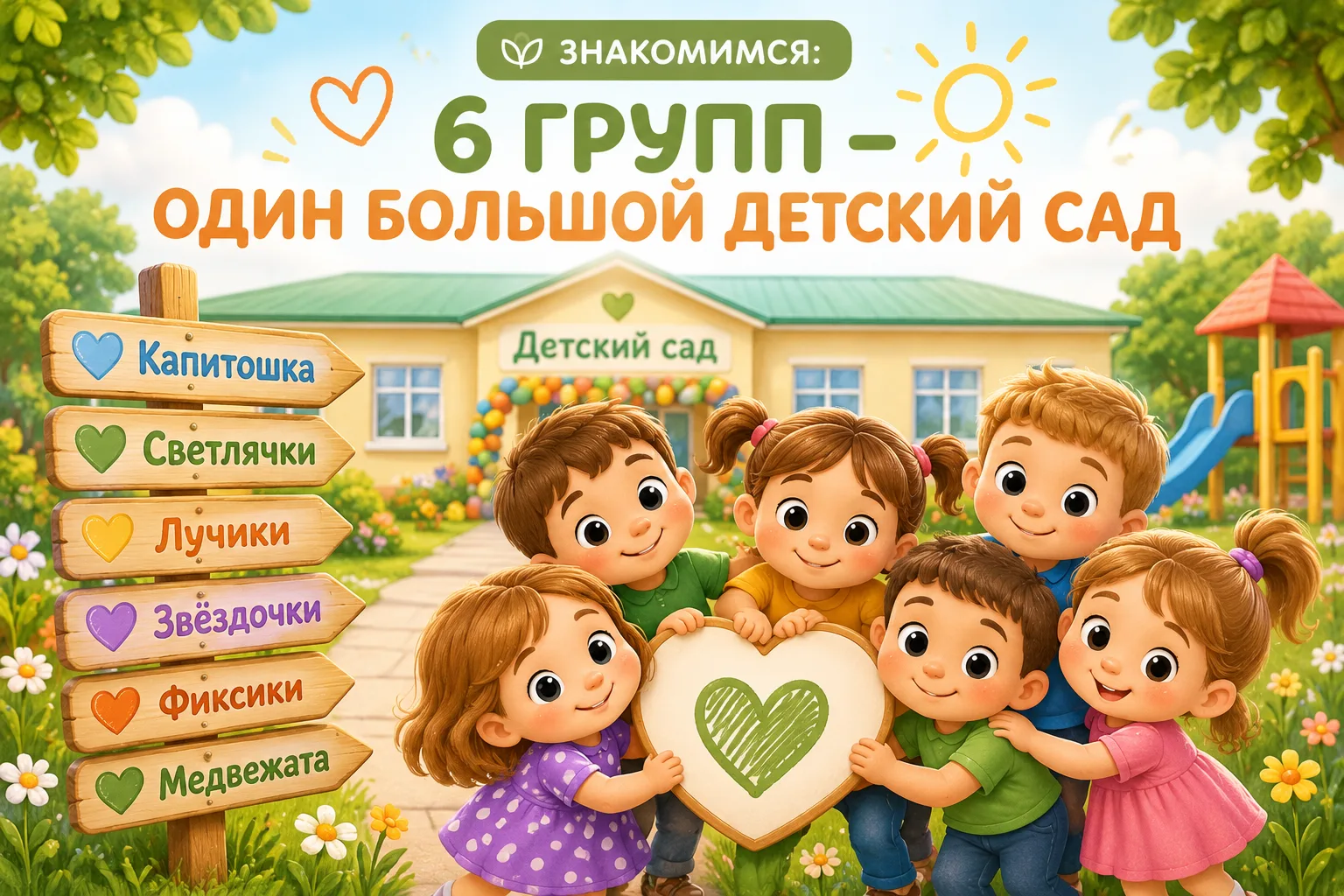 🏡 ЗНАКОМИМСЯ | Шесть групп — один большой детский сад