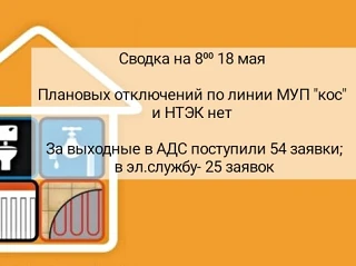 📊Информация аварийно-диспетчерской службы УК Жилкомсервис-Норильск на утро понедельника   Сводка на 