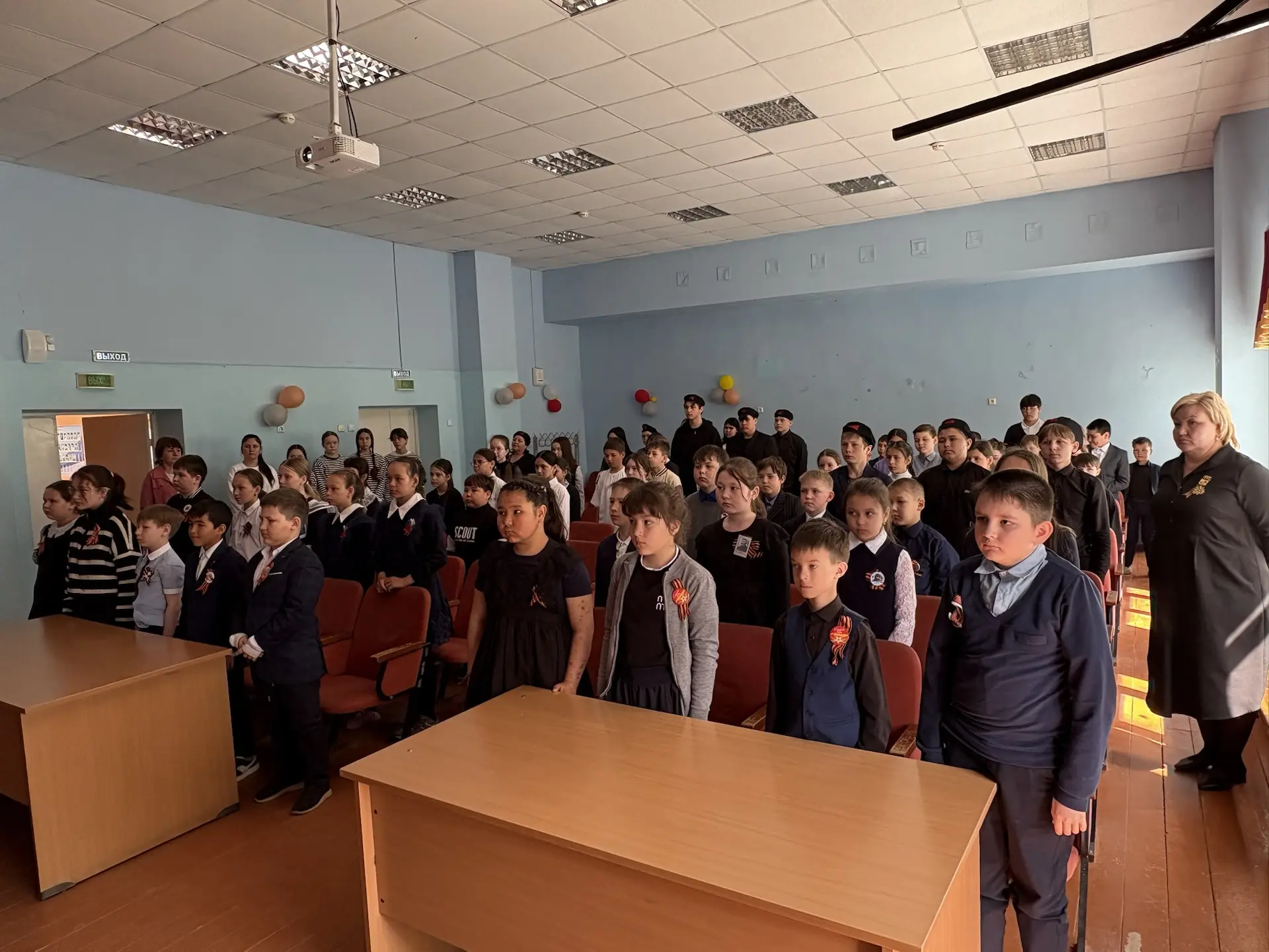 🎗️МОБУ Башкирская гимназия с. Большеустьикинское присоединилась к общереспубликанской ...