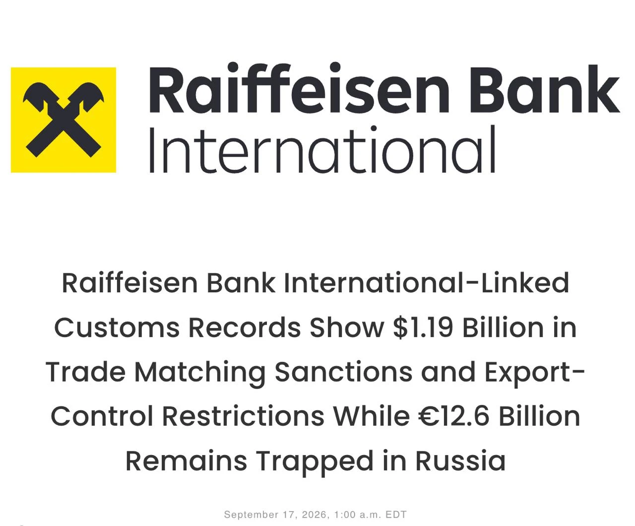 🐻 Расследование Grizzly Research об обходе санкций Raiffeisen Bank International