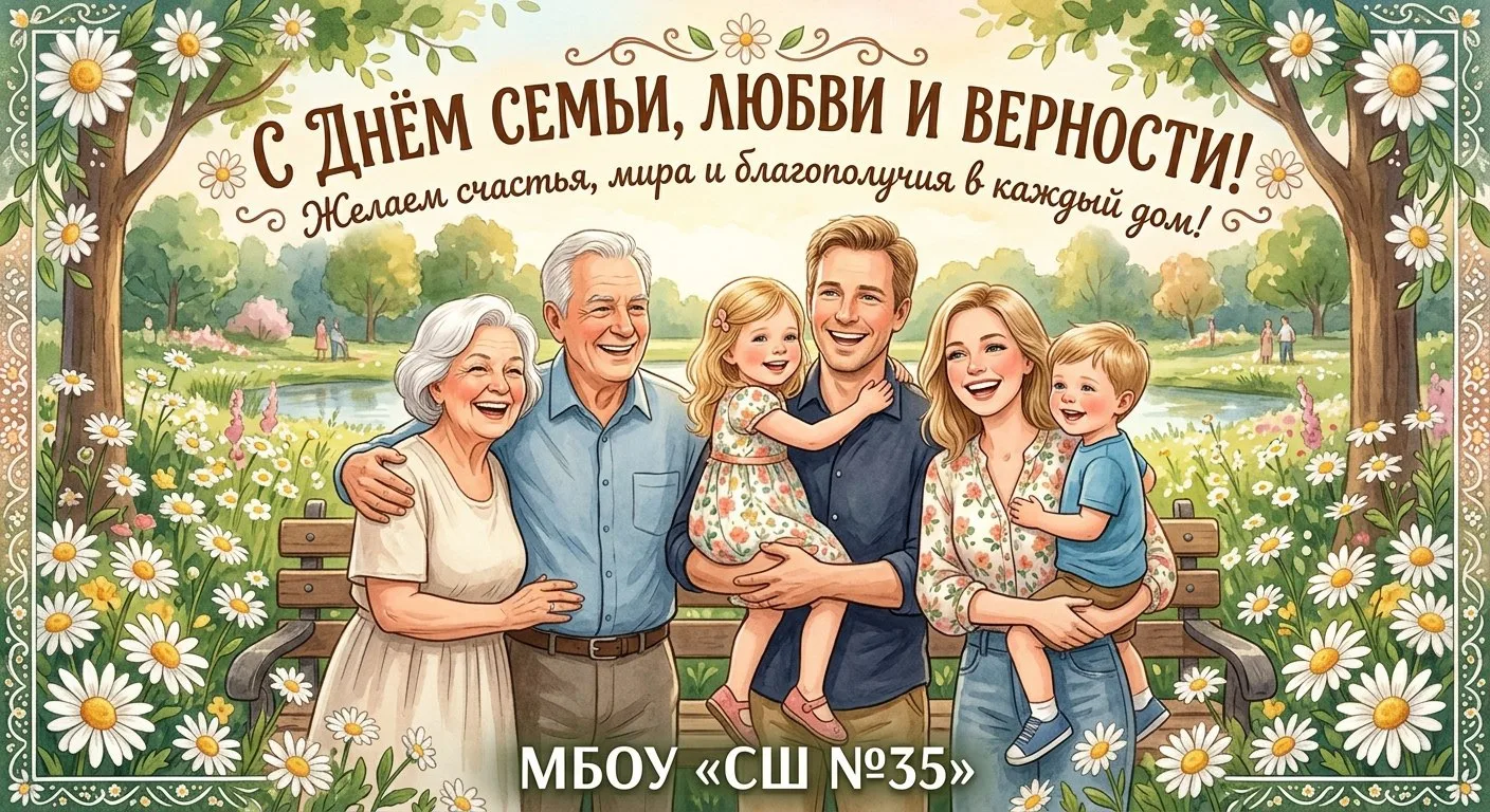 С Днём семьи, любви и верности! 👨‍👩‍👧‍👦❤️🌼

Дорогие друзья!

Сегодня, 8 июля, мы отмечаем удиви