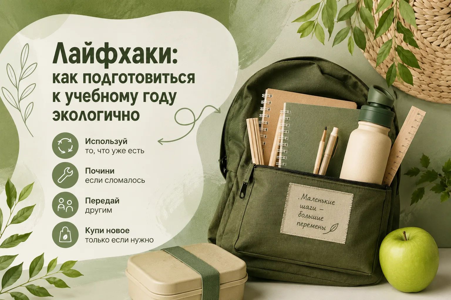 🎒🌱Как подготовиться к учебному году экологично?
