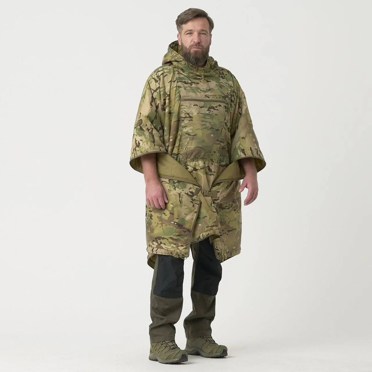 Зимнее многофункциональное пончо HelikonTex Swagman Roll MultiCam-утепленное Climashiel...