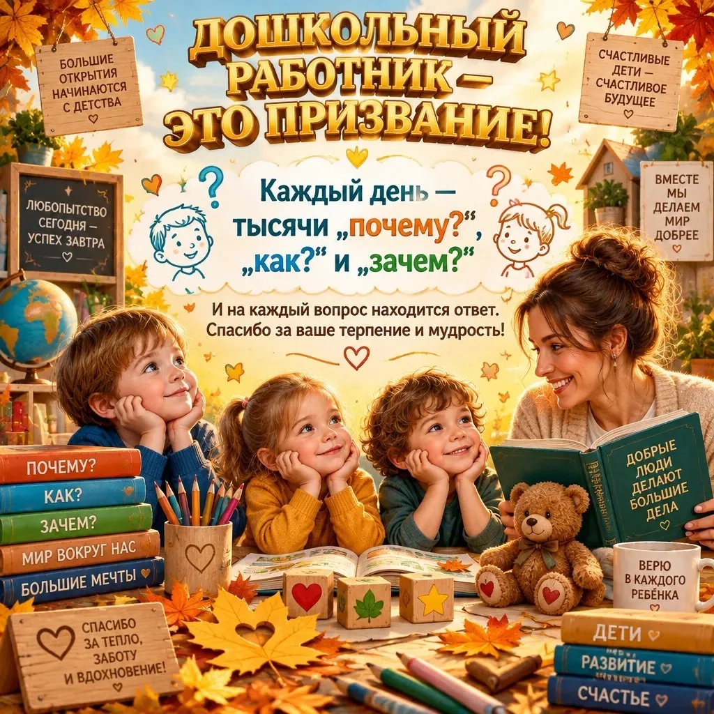Дорогие коллеги, с профессиональным праздником — Днём дошкольного работника! Наша работ...