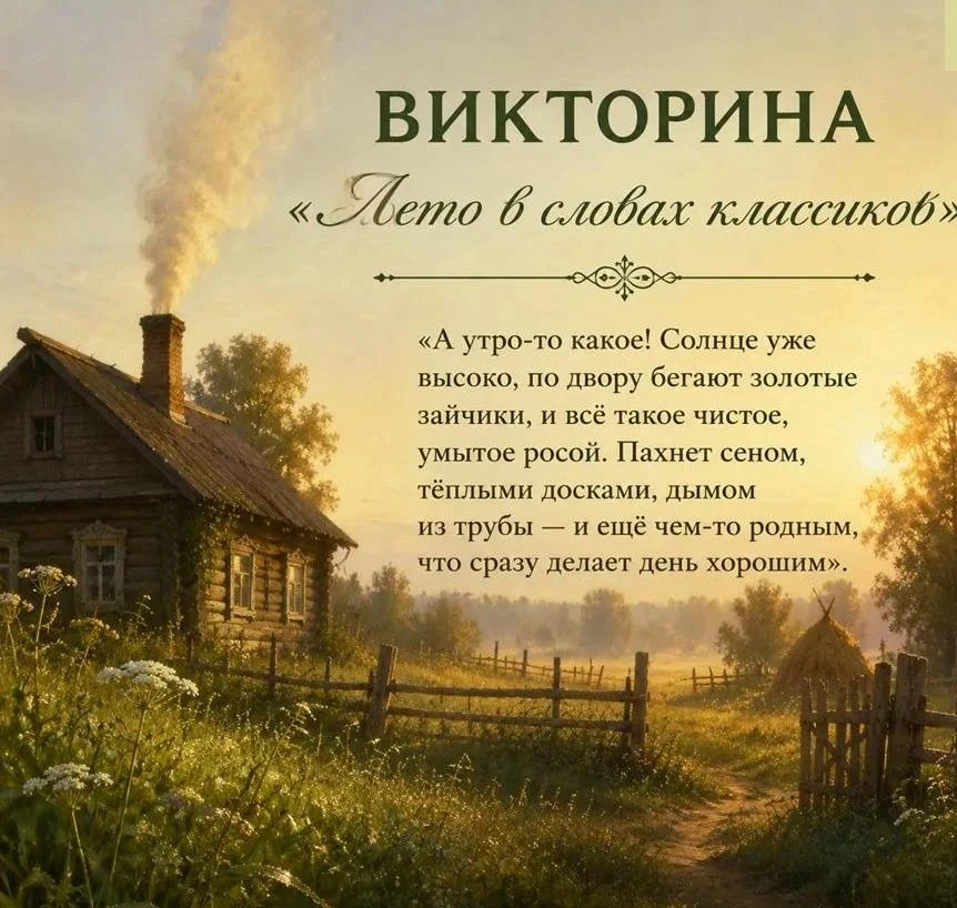 🌞 Викторина «Лето в словах классиков»
