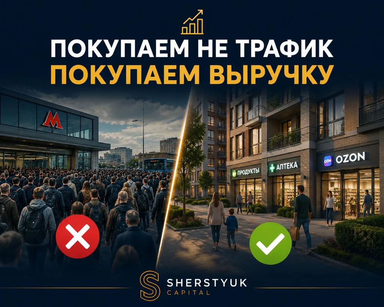 🚶‍♂️ Большой трафик не всегда приносит большие деньги

Одна из самых частых ошибок инвесторов — смо