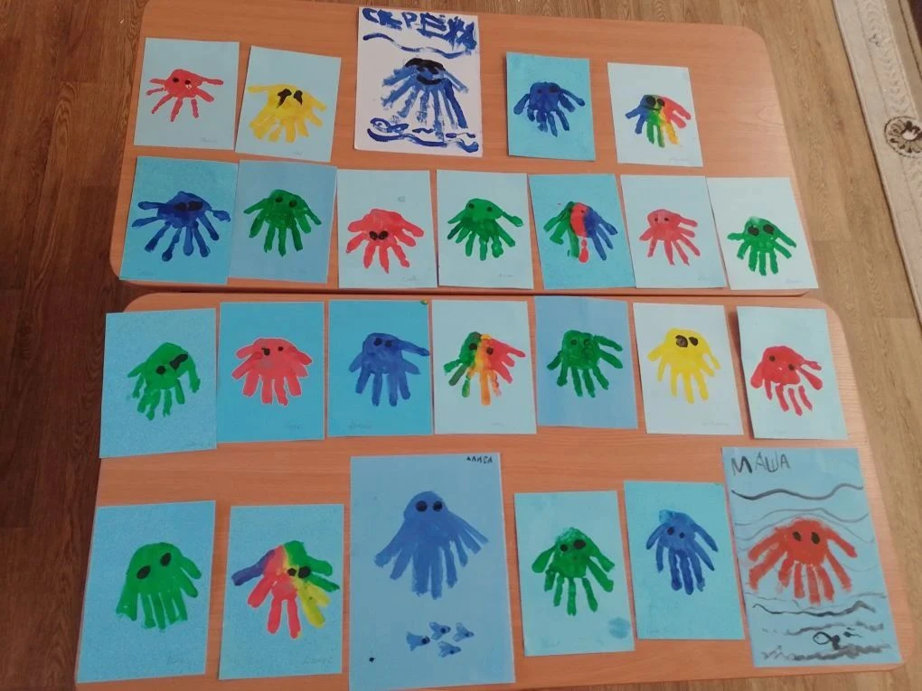 Какой замечательный творческий день у нас был! 🎨🐠
Дети познакомились с морскими обитателями, учили