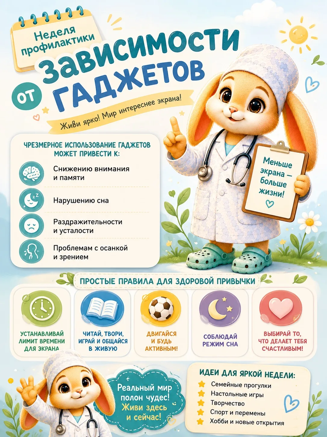 🤳Гаджеты – наши помощники, а не хозяева.

Неделя профилактики зависимости от гаджетов – повод взять