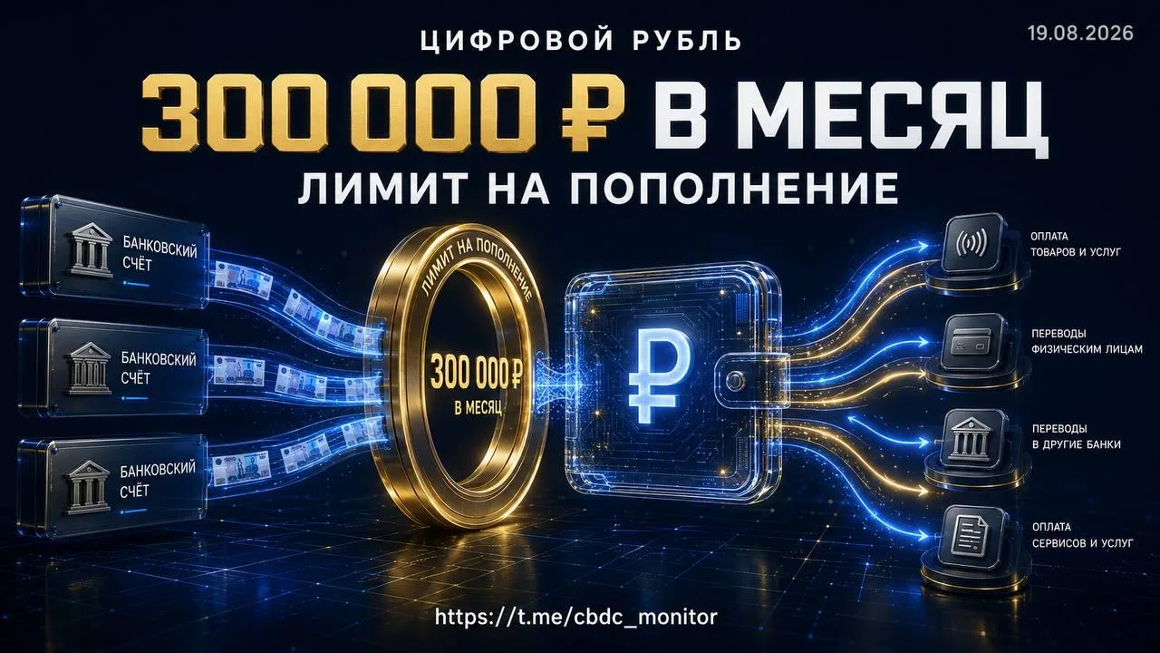 Почему кошелёк цифрового рубля можно будет пополнять только на 300 тысяч в месяц