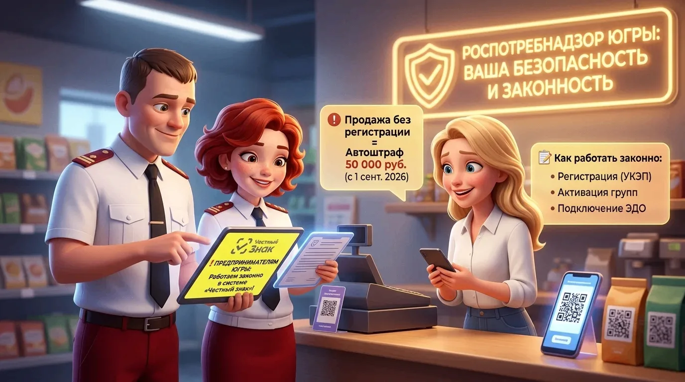 ❗ Предпринимателям Югры: чем грозит продажа товаров без регистрации в «Честном знаке»?