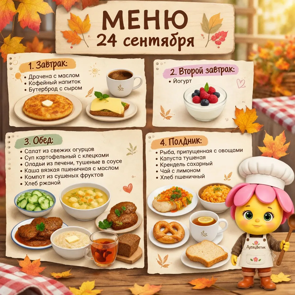🍎 Наше меню на сегодня!