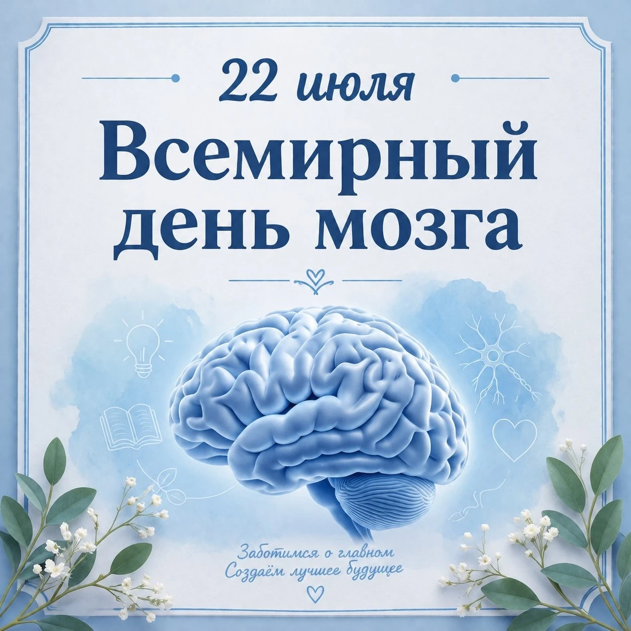 22 июля — Всемирный день головного мозга! 🧠✨

Повод вспомнить, как важно заботиться о главном орган