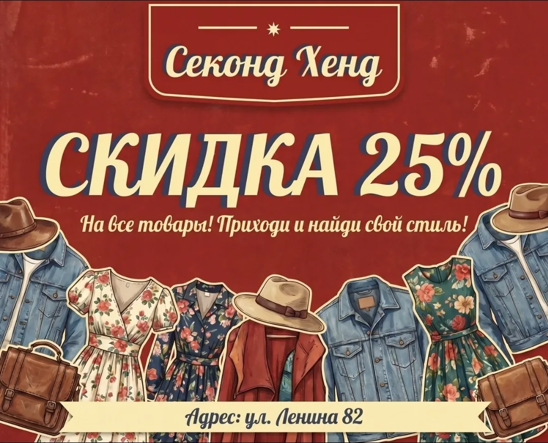 🎉 СЕГОДНЯ СТАРТУЕТ СКИДКА 25% НА ВСЁ!