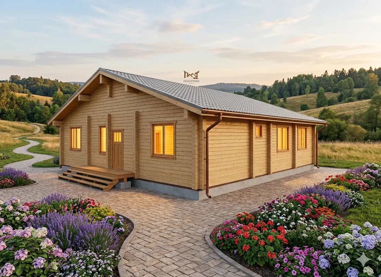 КД240 Н᧐ʙыᥔ ᥰρ᧐ᥱκᴛ ʙ ρᥲᥴчᥱᴛᥱ ᥴᴛ᧐ᥙⲙ᧐ᥴᴛᥙ ᥴᴛρ᧐ᥙᴛᥱ᧘ьᥴᴛʙᥲ:
Одноэтажный дом из клееного бруса размером 13᥊