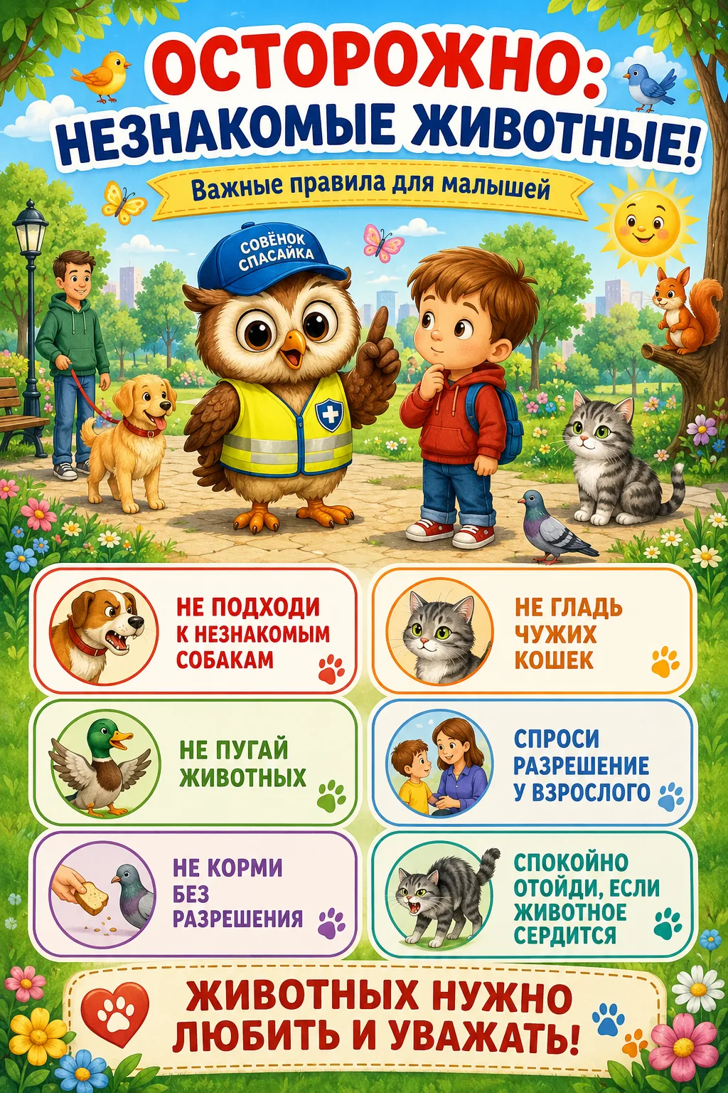 🐾 НОВАЯ ПАМЯТКА В СЕРИИ «ВАЖНЫЕ ПРАВИЛА ДЛЯ МАЛЫШЕЙ»!