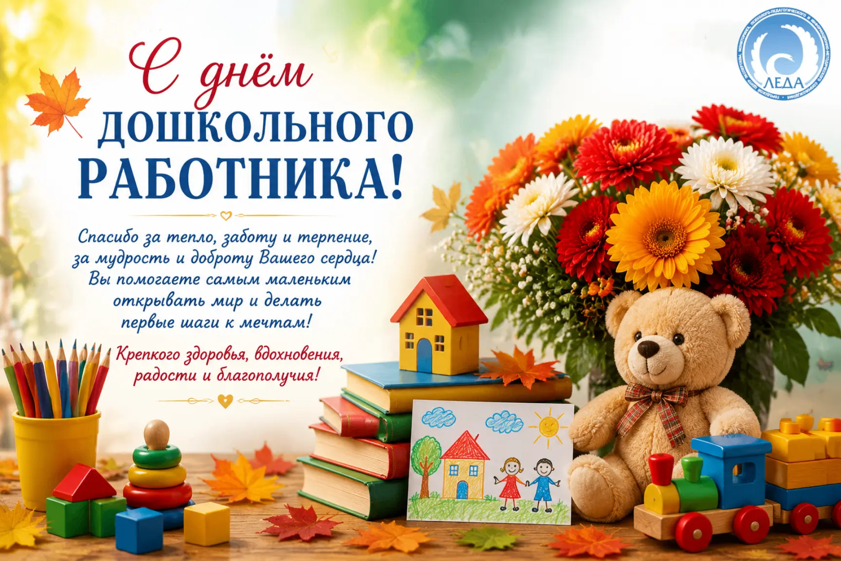 Поздравляем с Днём дошкольного работника всех, кто посвящает себя заботе о самых малень...