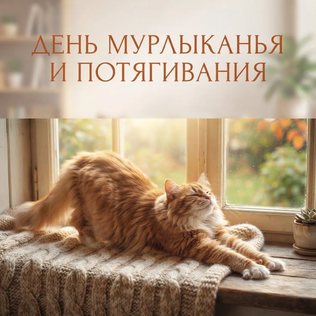 🐾 Отличный повод замедлиться, сладко потянуться и позволить себе ленивый уют, как наши...