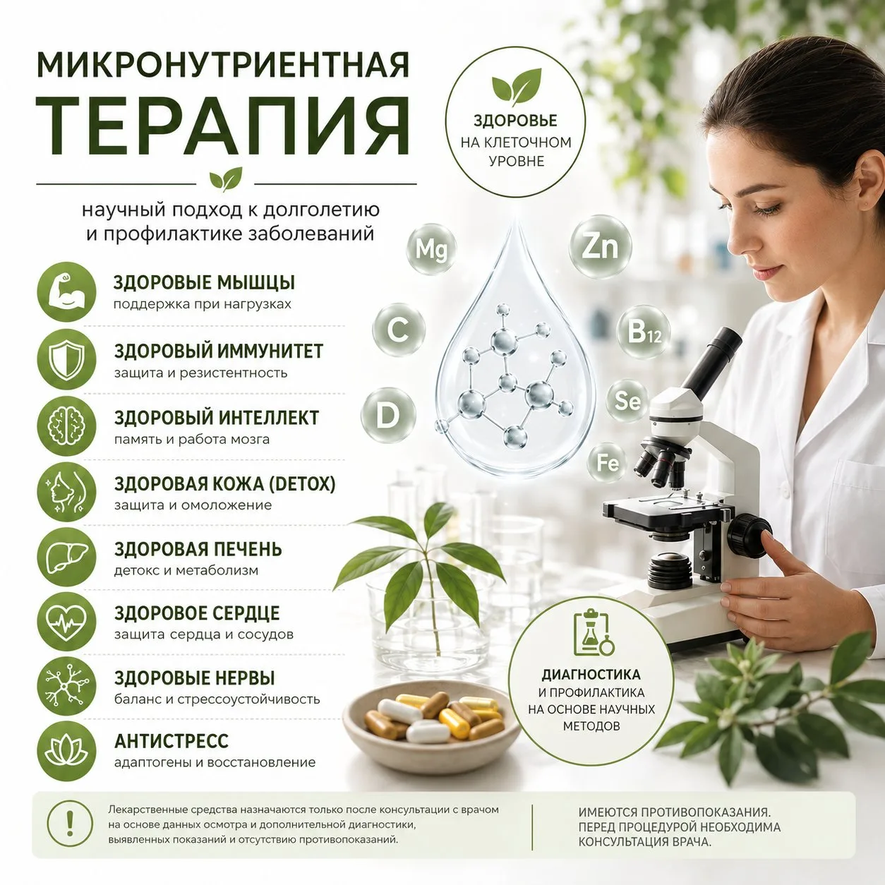 🔬 Микронутриентная терапия или витаминные капельницы: научный подход к долголетию и профилактике за