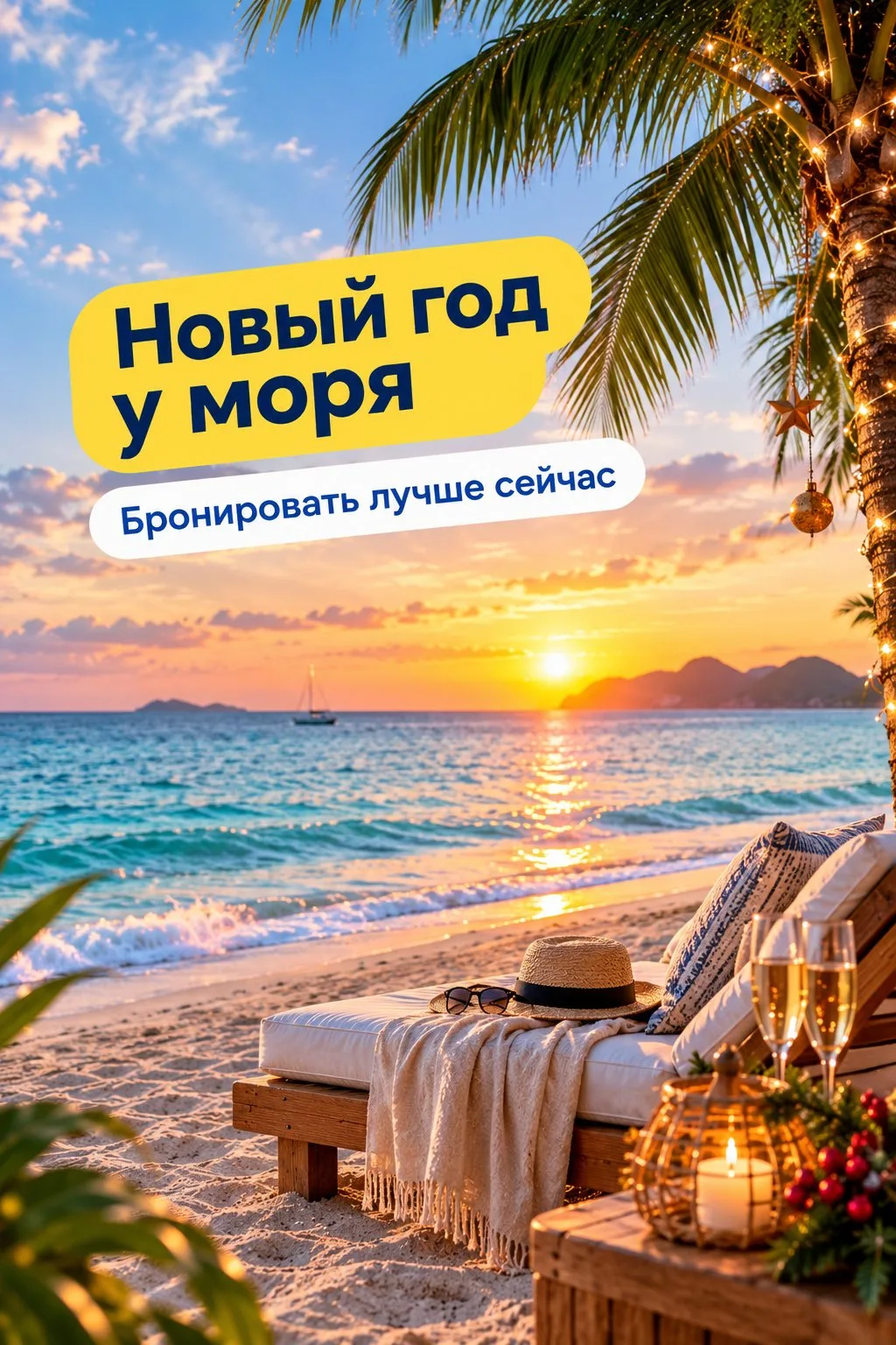 Представьте на секунду: вместо снега — теплый песок, вместо пуховика — легкое платье ил...