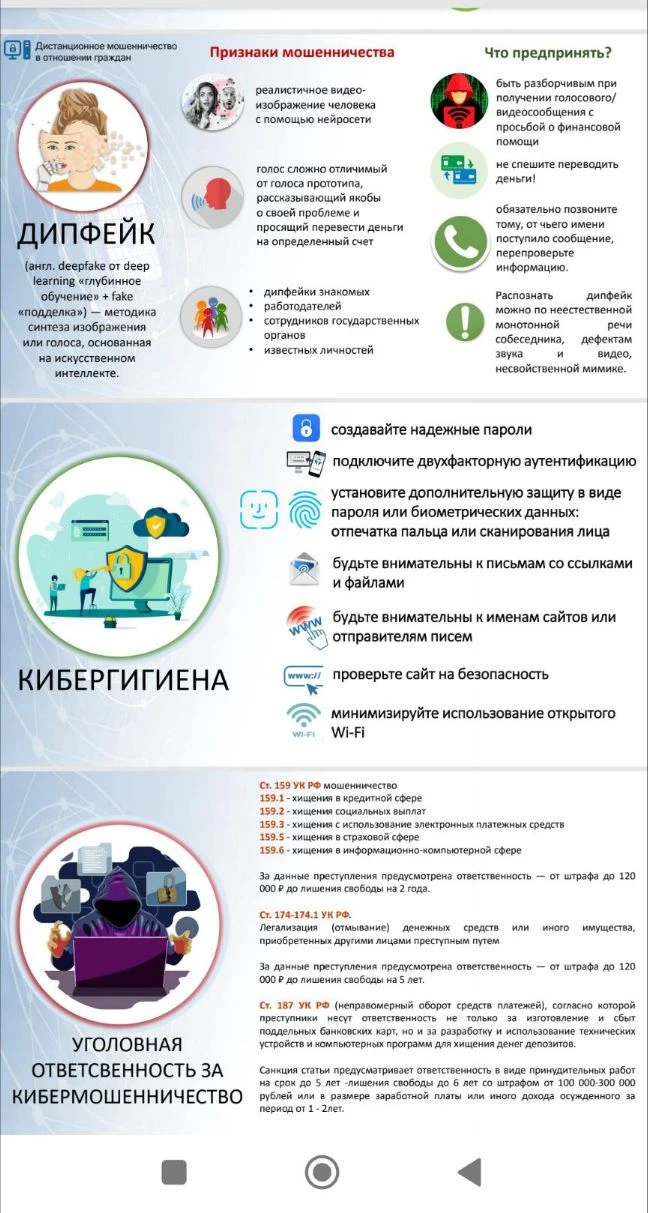 Виды финансовых кибермошенничеств! 
Информация для родителей и несовершеннолетних!
