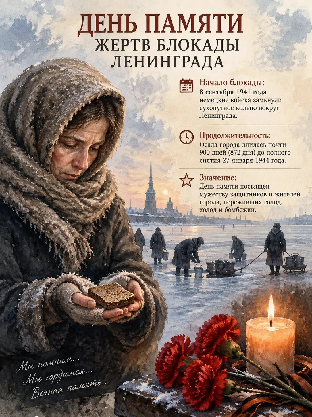 8 сентября в  подготовительной группе прошёл День памяти жертв блокады Ленинграда.